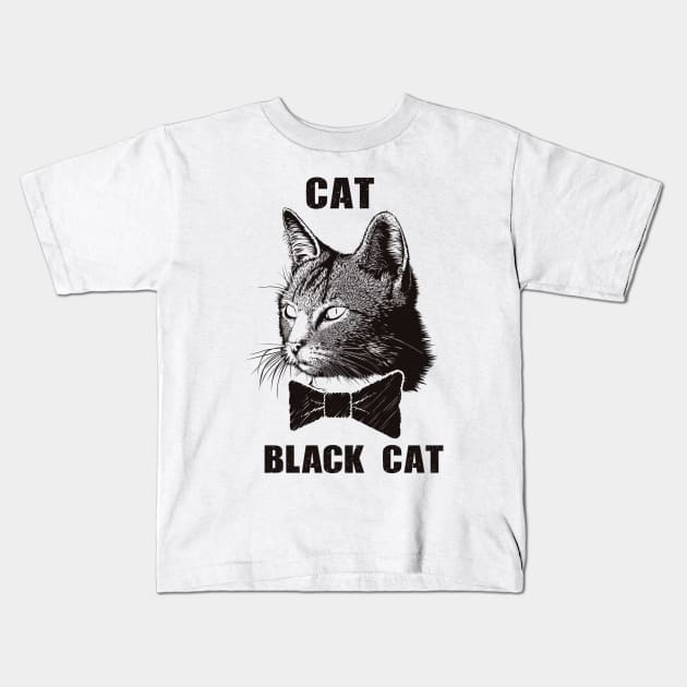 Black Cat. Secret Agent Kids T-Shirt by FunawayHit